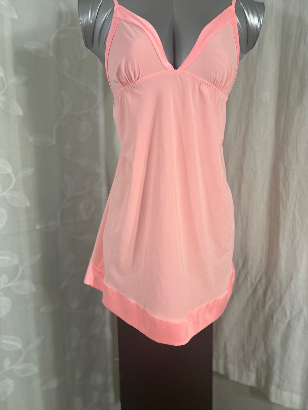 Victoria's Secret Coral Pink V-Neck Slip Chemise